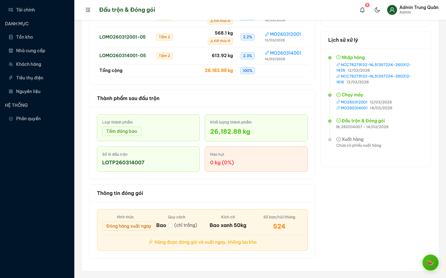 Chi tiết phiếu đấu trộn (phần 2)